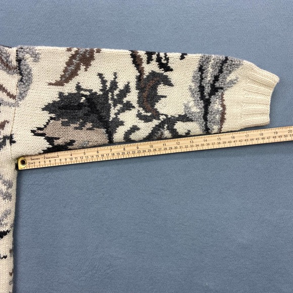 Vintage Le Moda Womens Crewneck Chunky Knit Sweater Sz S Knitted by Hand - Picture 7 of 8